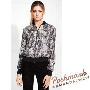 Brand New Designer Rachel Zoe Oria Sequin Bomber Jacket- NWT SOLD OUT EVERYWHERE